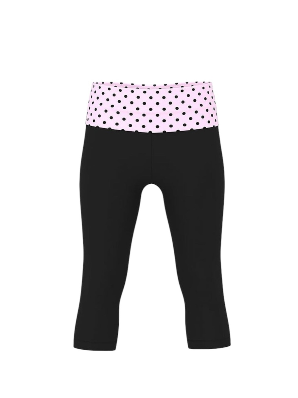 🖤New Victoria’s Secret PINK Pink Tulip Polka Dot Foldover Crop Leggings Size XL🖤
